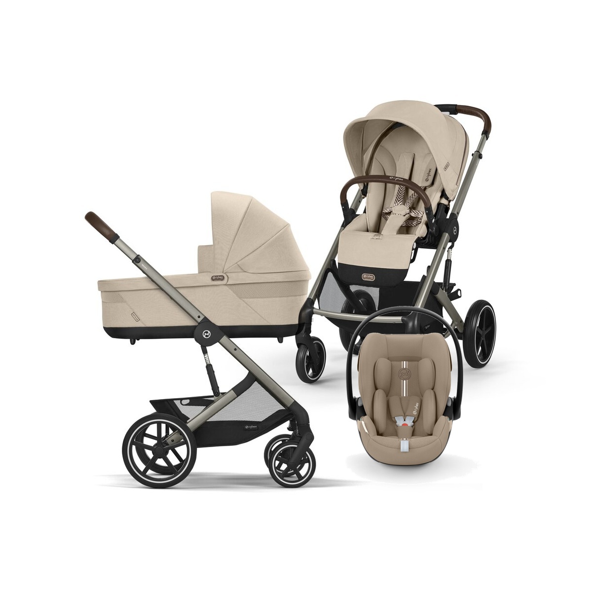 Trio Cybex Balios S Lux + Cot S Lux + Cloud G i-Size Almond Beige