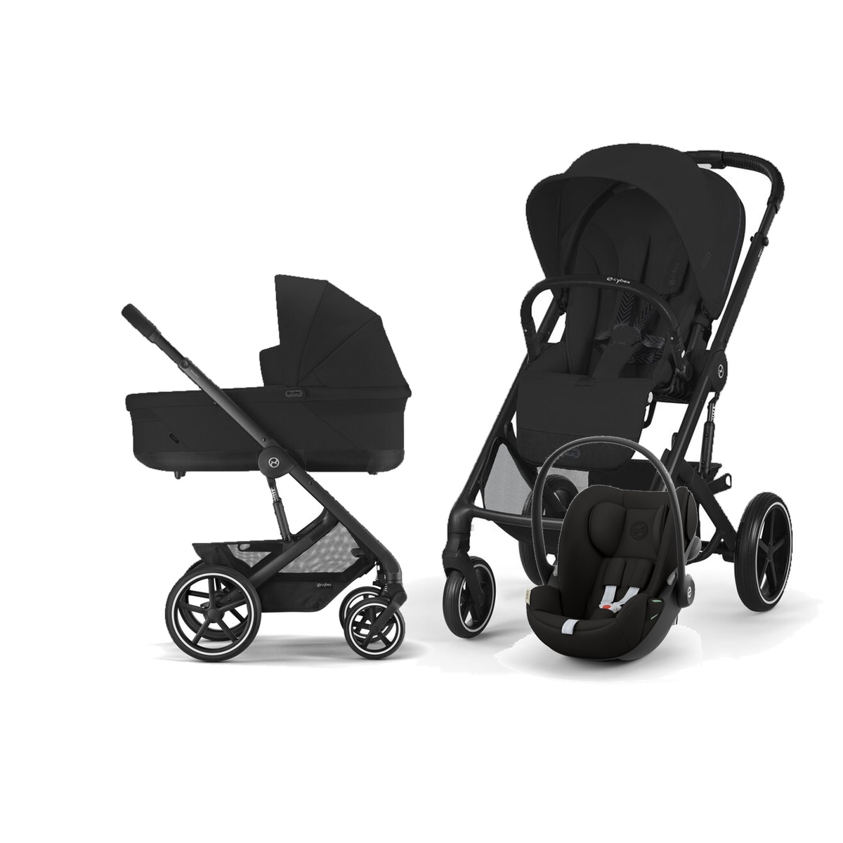 Trio Cybex Balios S Lux + Cot S Lux + Cloud G i-Size Moon Black