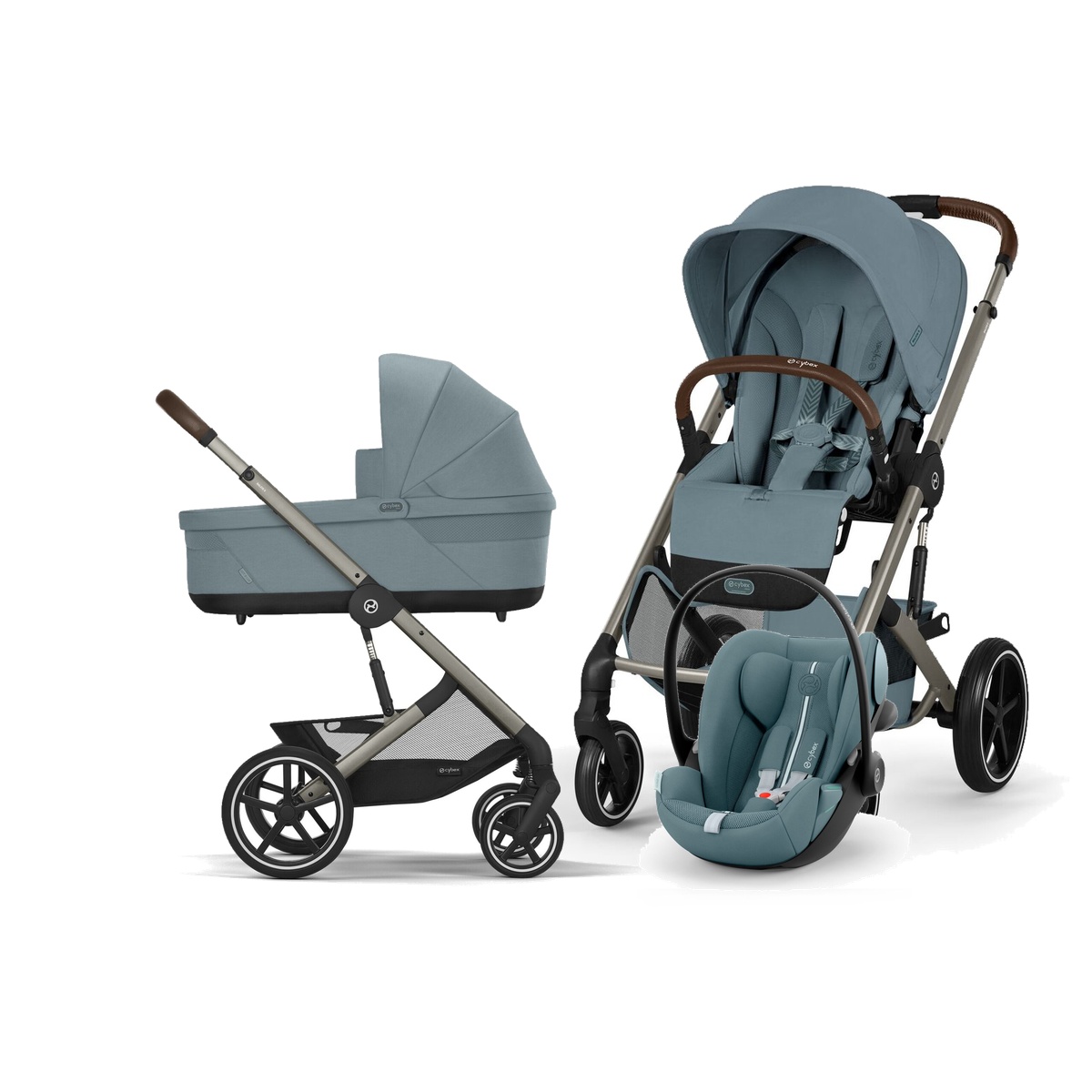 Trio Cybex Balios S Lux + Cot S Lux + Cloud G i-Size Stormy Blue